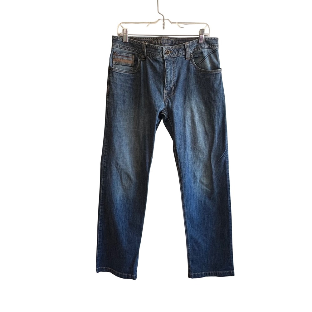 Prana Men's 32 Dark Wash Straight Leg Jeans Western Utility Denim Outdoor